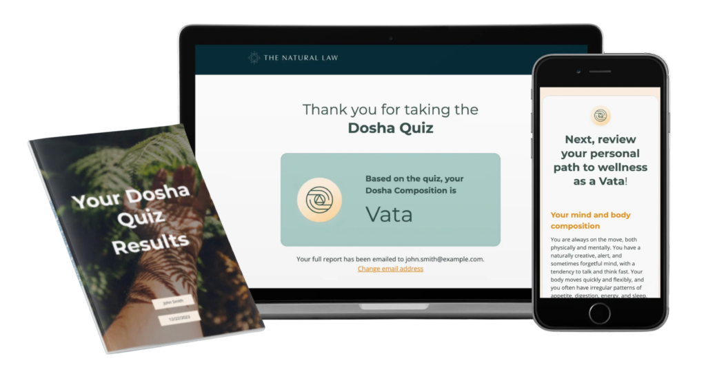 Your personalized Ayurvedic wellness report
